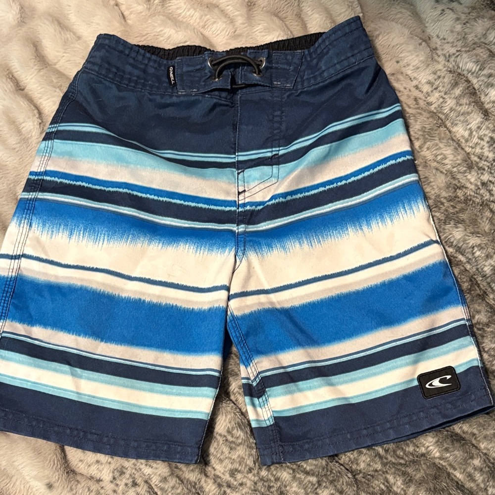 O’Neill Blue Striped Boys Swim Trunks